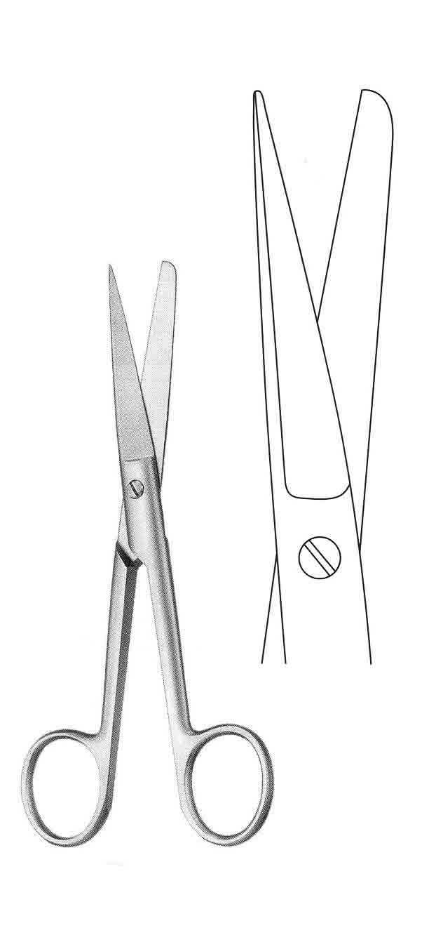 SİYAH SAPLI  MAKAS 14,5CM DÜZ   